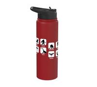 Mothman Bigfoot Unicorn Frogmen UFO Chupacabra Cryptids Stainless Steel Insulated Water Bottle