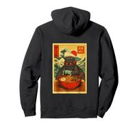 Mothman Crptid Gaming Ramen Ukiyo-e Great Wave Retro Art Pullover Hoodie