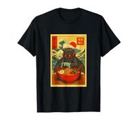 Mothman Crptid Gaming Ramen Ukiyo-e Great Wave Retro Art T-Shirt