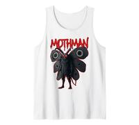 Mothman Cryptid Art Red Eyes Urban Legend Horror Halloween Tank Top