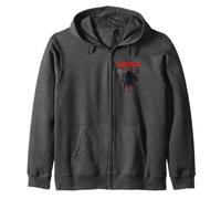 Mothman Cryptid Art Red Eyes Urban Legend Horror Halloween Zip Hoodie