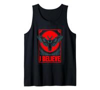 Mothman Cryptid I Believe Paranormal Alien Night Horror Tank Top