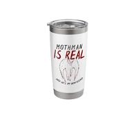 Mothman Design for Cryptid Lover - Mothman is My Boyfriend Stainless Steel Insulated Tumbler