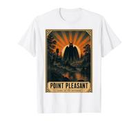 Mothman Design Point Pleasant West Virginia Retro Style Value Graphic T-Shirt, Men, White, XL