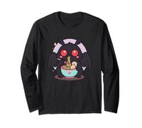 Mothman Eating Ramen Kawaii Japanese Food Men Women Kids Long Sleeve T-Shirt