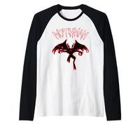 Mothman Gifts Moth Man Cryptozoology Retro Creepy Folktales Raglan Baseball Tee