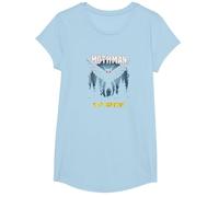Mothman is My Homeboy: Cryptid Lover Forest Mystery T-Shirt, Girls, Baby Blue, Medium