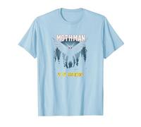 Mothman is My Homeboy: Cryptid Lover Forest Mystery T-Shirt, Men, Baby Blue, M