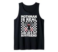 Mothman is Real and He's My Boyfriend Cryptozoology Girl Mom Tank Top