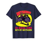 Mothman is Real & He's My Boyfriend Funny Cryptid Creatures T-Shirt, Men, Navy Blue, Large