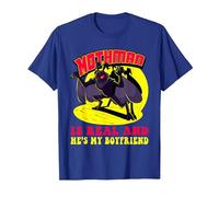 Mothman is Real & He's My Boyfriend Funny Cryptid Creatures T-Shirt, Men, Royal Blue, Small