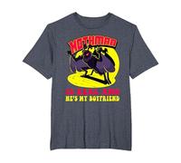 Mothman is Real & He's My Boyfriend Funny Cryptid Creatures T-Shirt, Men's Big and Tall, Heather Blue, 3X Tall