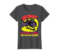 Mothman is Real & He's My Boyfriend Funny Cryptid Creatures T-Shirt, Women, Dark Heather Grey, XX-Large