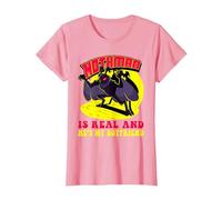 Mothman is Real & He's My Boyfriend Funny Cryptid Creatures T-Shirt, Women, Pink, Small