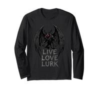 Mothman Live Love Lurk Cryptid Funny Creepy Long Sleeve T-Shirt