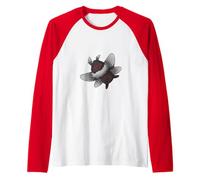 Mothman Looking Silly- Cryptid Lore Design Raglan Baseball Tee