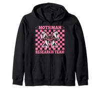 Mothman Research Team Cryptozoology Cryptid Girl Mom Zip Hoodie