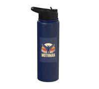 Mothman Retro Sunset Cryptid Night Horror Stainless Steel Insulated Water Bottle