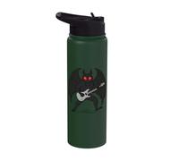 Mothman Rock Guitar Cryptid Music Art Stainless Steel Insulated Water Bottle