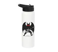 Mothman Rock Guitar Cryptid Music Art Stainless Steel Insulated Water Bottle
