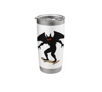 Mothman Skateboarding 1966 Cryptid Stainless Steel Insulated Tumbler