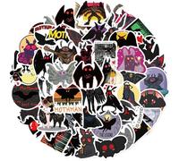 Mothman Stickers Pack | 50pcs Cartoon Mystery Men Stickers for Laptop Water Bottle Travel Case Phone Skateboard - Vinyl Waterproof Mothman Decor for Kid Boy