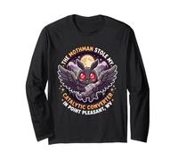 Mothman Stole My Catalytic Converter Funny Cryptid Long Sleeve T-Shirt