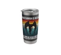 Mothman Stole My Catalytic Converter Retro Cryptozoology Stainless Steel Insulated Tumbler