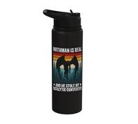 Mothman Stole My Catalytic Converter Retro Cryptozoology Stainless Steel Insulated Water Bottle