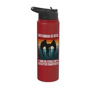 Mothman Stole My Catalytic Converter Retro Cryptozoology Stainless Steel Insulated Water Bottle