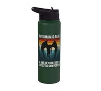 Mothman Stole My Catalytic Converter Retro Cryptozoology Stainless Steel Insulated Water Bottle