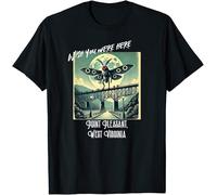 Mothman Wish You were Here Point Pleasant West Virginia Kids Womens Mens T Shirt XXXXXL Black