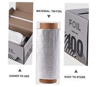 MOTHNUR 1 Box Embossed Aluminum Foil for Hair Coloring with Dispenser Box Professional Salon Hair Foils for Highlighting Perms and Texturizing Non-stick Tear-resistant Multipurpose and