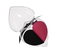 MOTHNUR 1 Box Heart Shape Makeup Sponge Dual-use Flocking Beauty Eggs for Foundation Blending Powder Concealer Reddish Black