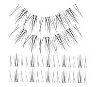 MOTHNUR 1 Box Segmented False Lash Extensions for Women Natural Curl Compact Cosmetic Lashes Easy DIY Application Fiber Material Travel-friendly Kit for Costume and Cosplay Looks