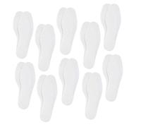 MOTHNUR 10 Pairs Thin Breathable Shoe Insoles Disposable Sweat-Absorbing Inserts for Travel Outdoor Use Unisex Odor-Control Pads for Daily Walks and Exercise