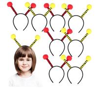 MOTHNUR 10 Pcs Bee Costume Headbands with Antennas Fluffy Hair Accessories for Halloween Parties and Themed Events Durable and Eye Catching Design for All Ages