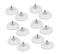 MOTHNUR 10 Sets Heavy Duty Suction Cups with Screw Thread and Nut Clear PVC Sucker Pads for Glass Bathroom Wall and Home Use Reusable Adhesive Holders for Easy Installation and Secure