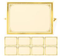 MOTHNUR 10 Sheets A4 Foil-Stamped Certificate Paper Blank Diploma Inner Pages Writable School Award Papers for Printing High School and Graduation Certificates