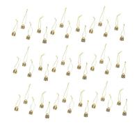 MOTHNUR 1000pcs Ceramic Ornament Tops Christams Ornament Cap Topper Caps Ceramic Replacements Holiday Removable Metal Toppers Porcelain Hanger Golden