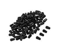 MOTHNUR 100pcs Black Plastic Clothes Hanger Covers Round Protector Sleeves for Wire Hooks Easy to Install Scratch-Resistant Laundry Accessory for Home Garment Safety