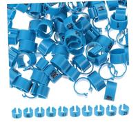 MOTHNUR 100pcs Blue Numbered Pigeon Leg Rings Identification Bands with Large Inner Diameter for Private Pigeons and Bird Leg Bands Suitable for Supplies and Poultry Breeding
