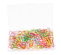 MOTHNUR 100pcs Colorful Bone Shaped Metal Paper Clips Creative Dog Bone Memo Clips for Office School Bookmark Page Holder with Convenient Storage Box