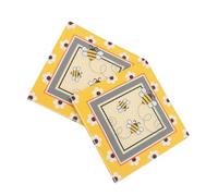 MOTHNUR 100pcs Colorful Cartoon Bee Printed Napkins Paper Tissue Party Supplies for Wedding Birthday Banquet Recycled Paper Tableware