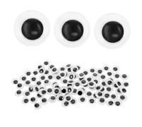 MOTHNUR 100pcs Self Adhesive Googly Eyes for DIY Crafts Plastic Eyeballs for Stuffed Animals and Dolls Durable Shine Sticky Eyes for Crochet Supplies and Creative Projects
