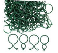 MOTHNUR 100pcs Small Plant Support Clips for Tomato Vines Plastic Stem Clips with Twisted Design for Secure Garden Trellis Reusable Vegetable and Plant Ties