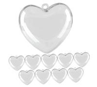 MOTHNUR 10Pcs 5Cm Heart Shaped Fillable Balls Ornament Boxes for Valentine’S Day Wedding Candy Decor and Home Hanging Decorations