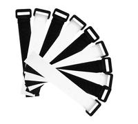 MOTHNUR 10Pcs Adjustable Fishing Rod Carrying Straps Pole Sleeves with Comfortable Wraps for Secure Transport and Load Sharing Black White for Outdoor Sports and Multi Purpose Use