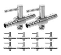 MOTHNUR 10Pcs Aquarium Air Pump Regulating Valves - Dual Outlet One-Way Air Valves with Stainless Steel Connectors for Fish Tank Airline Control and Oxygen Flow Adjustment