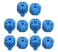 MOTHNUR 10pcs Blue Silicone Fishing Rod Ball Clips Elastic Rod Straps Universal Pole Organizer for Outdoor Travel Fishing Storage and Hook Protection